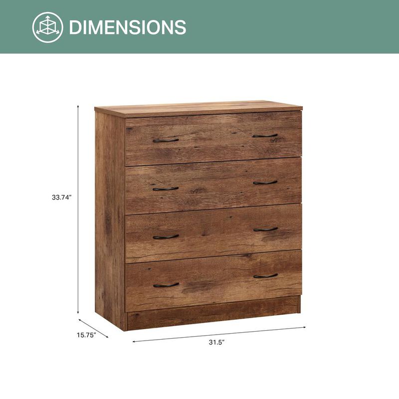 American Furniture Classics Four Drawer Chest in Mountain Oak