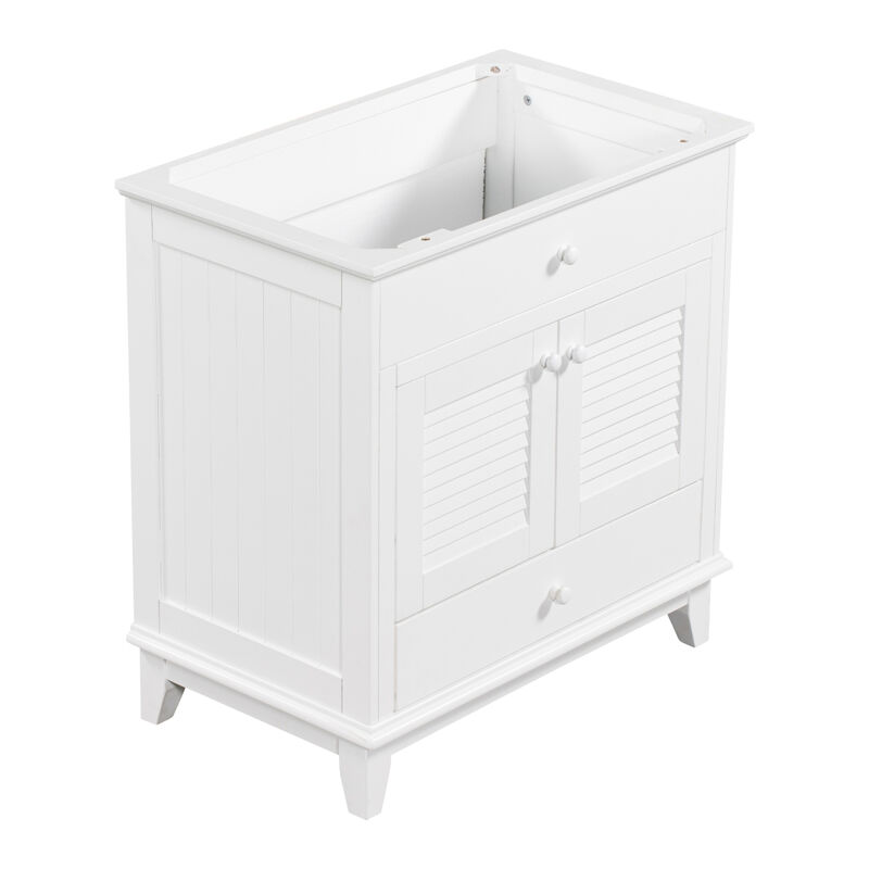 30" Bathroom Vanity Base Without Sink, Bathroom Cabinet With Two Doors And One Drawer