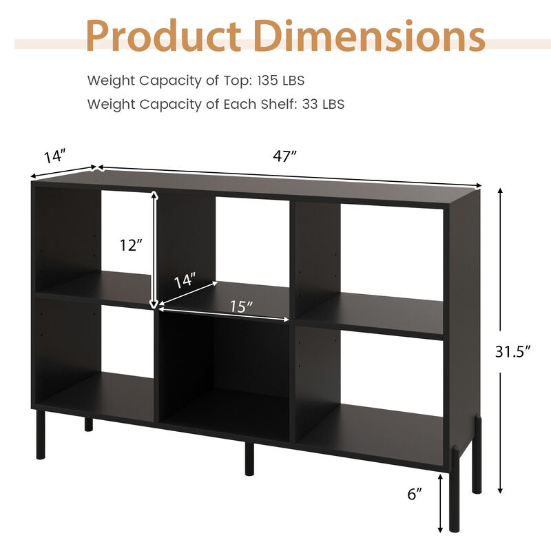 Open-Back Bookshelf with Drawer for Study