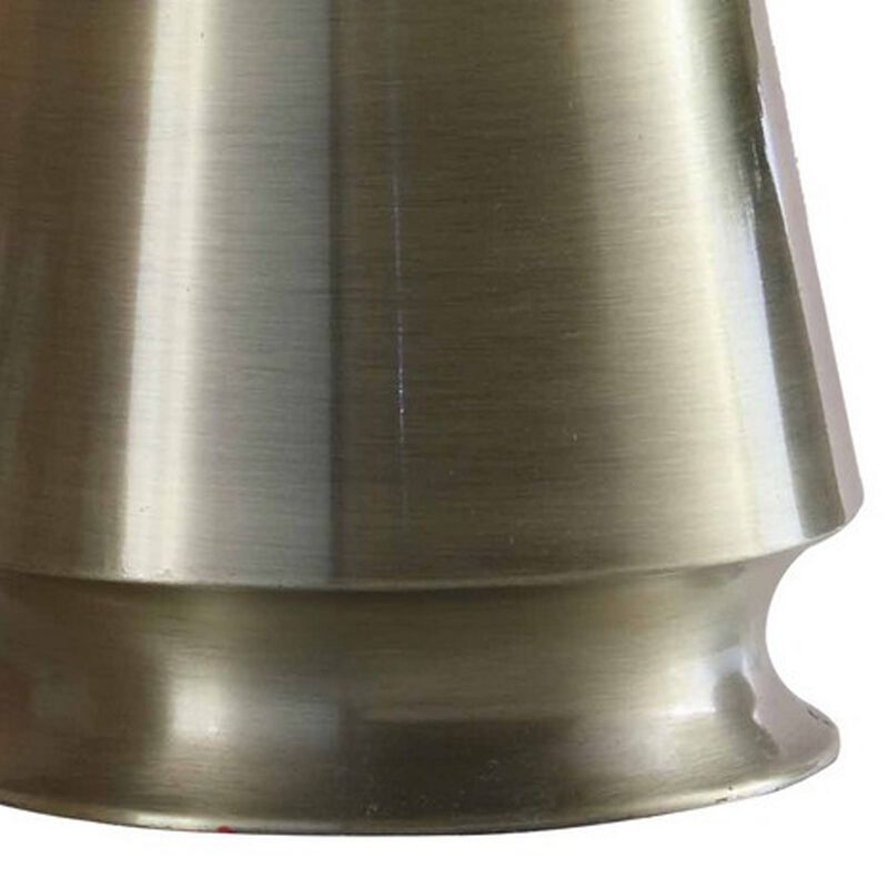 Table Lamp with Metal Bottle Shape Base, Antique Brass-Benzara