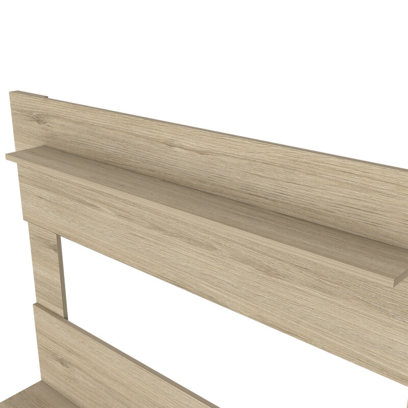 DEPOT E-SHOP Baden Floating Entertainment Center for TV´s up 55", Space For TV, One Superior Shelf, Two Shelves, Light Pine