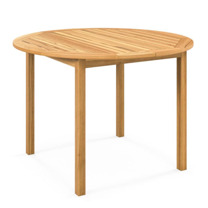 Hivvago 4-Person Large Round Outdoor Dining Table
