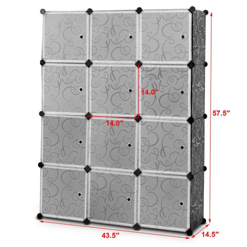 Hivvago DIY 12 Cube Portable Closet Storage Organizer