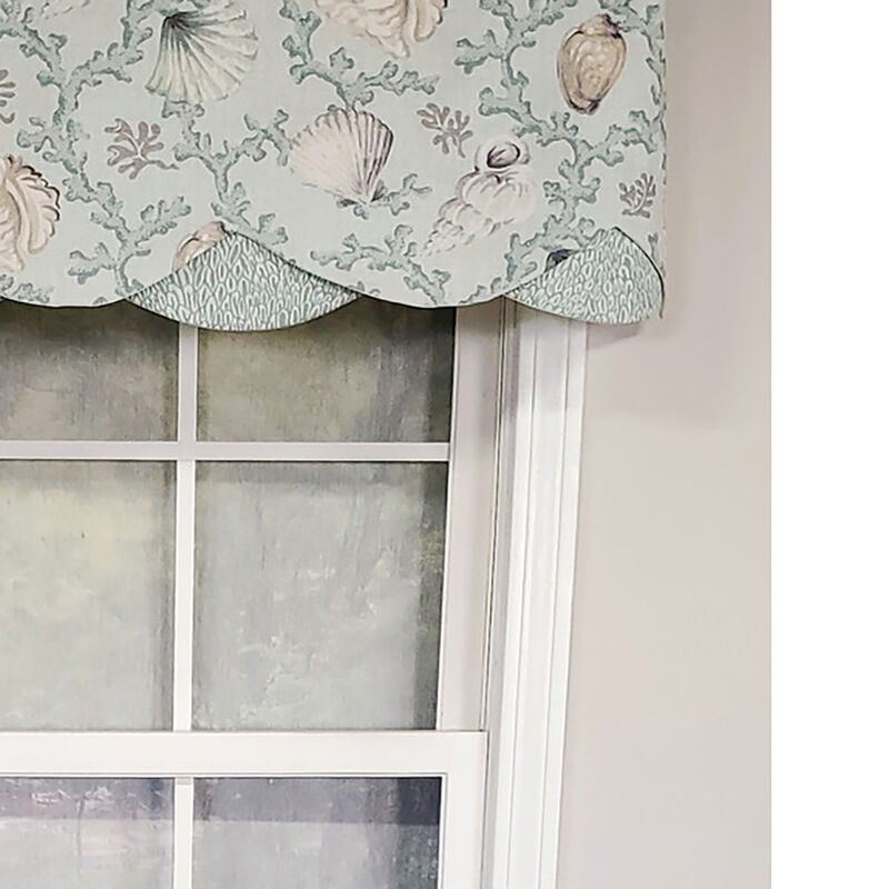 RLF Home Luxurious Modern Design Classic Windamar Petticoat Style Window Valance 50" x 15" Mediterranean