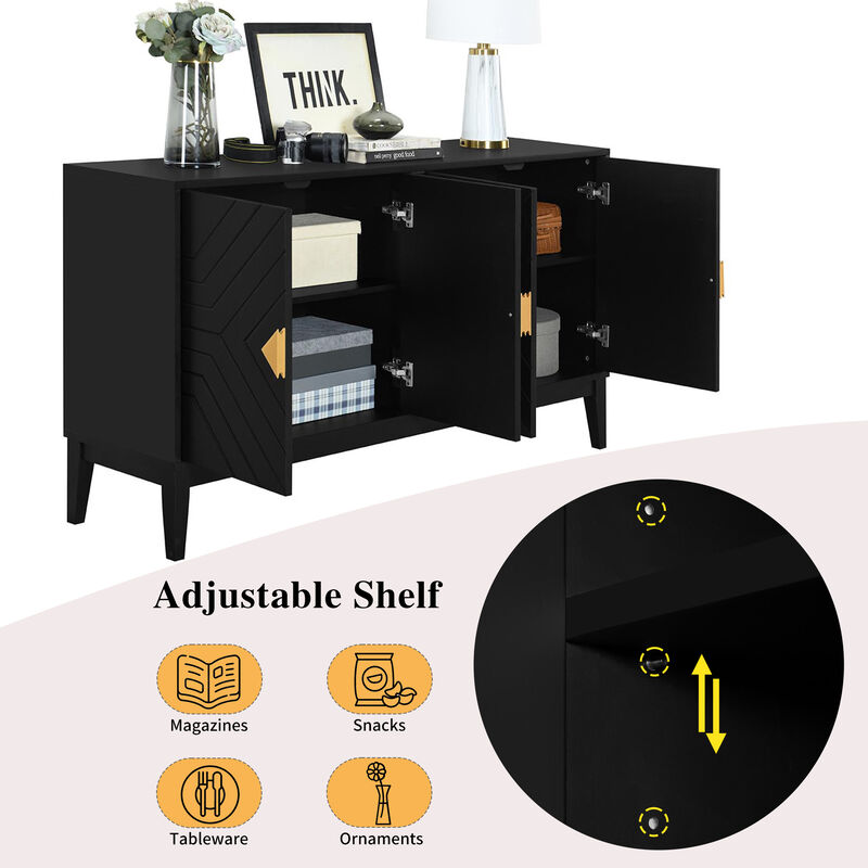 Merax Sideboard Storage Cabinet with 4 Doors