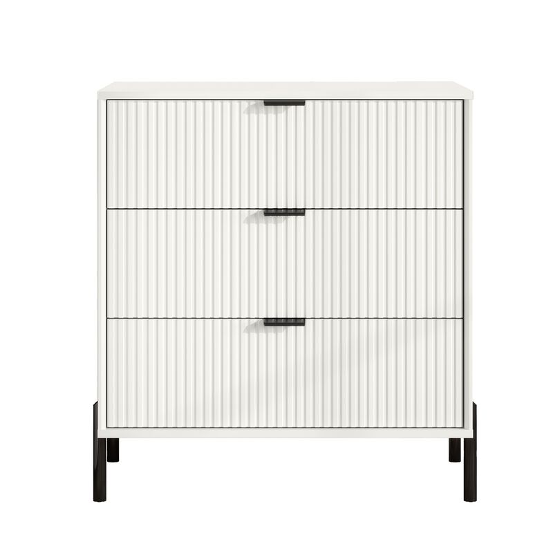 FESTIVO Modern 3-Drawer Nightstand Bedside Table End Table Furniture