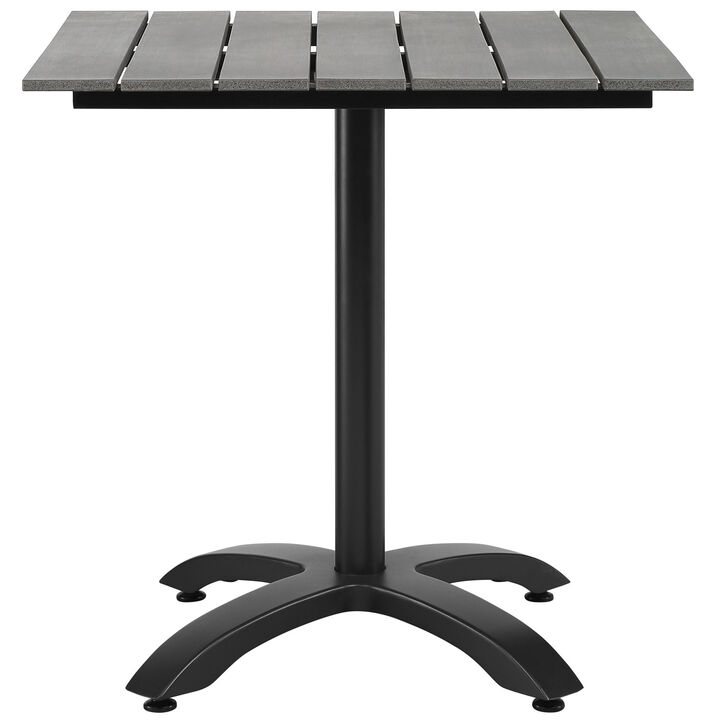 Modway - Maine 28" Outdoor Patio Dining Table Brown Gray