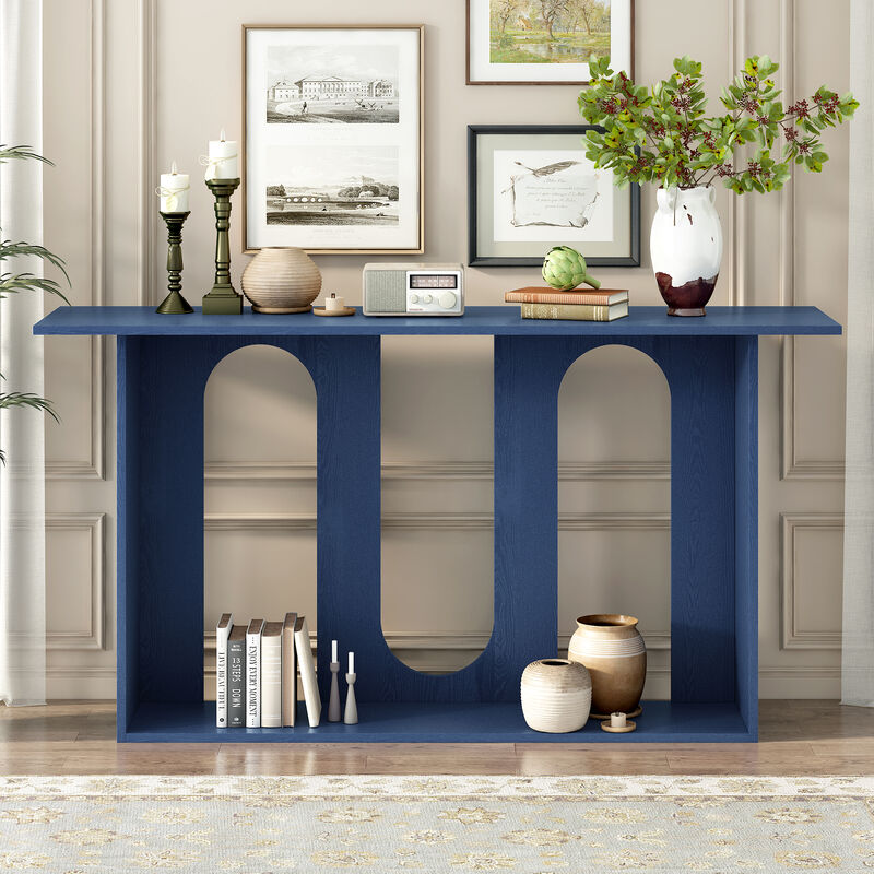Merax Modern Console Table with Shelf