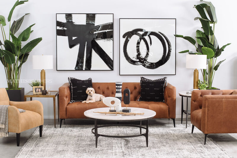 Nicolla Brown Leather Chair