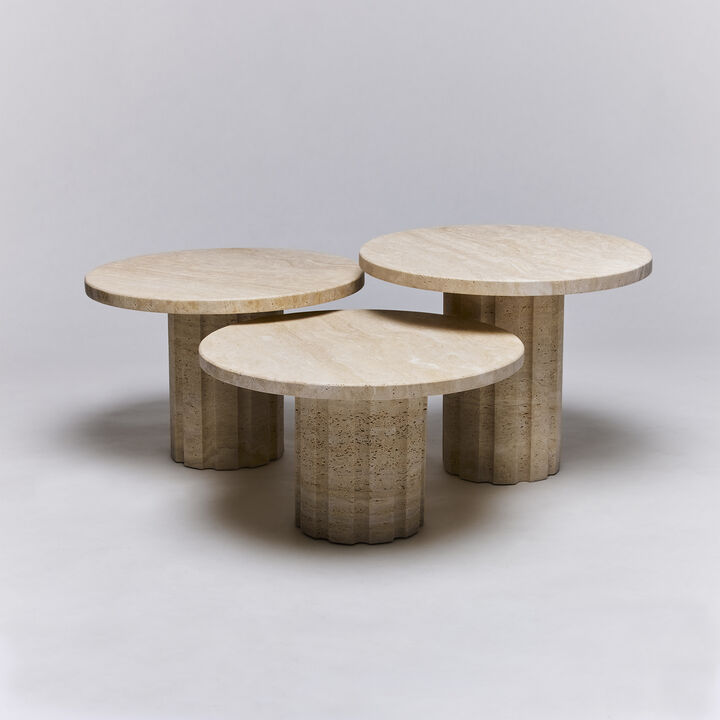 Amerigo Bunching Tables - Travertine