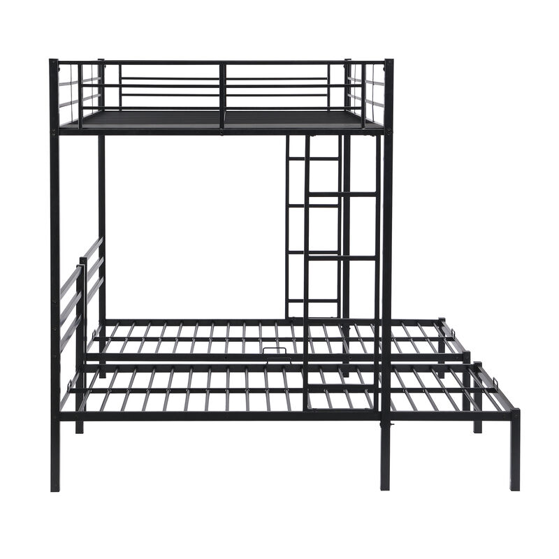 Merax Classic Triple Bunk Bed  with Built-in Shelf