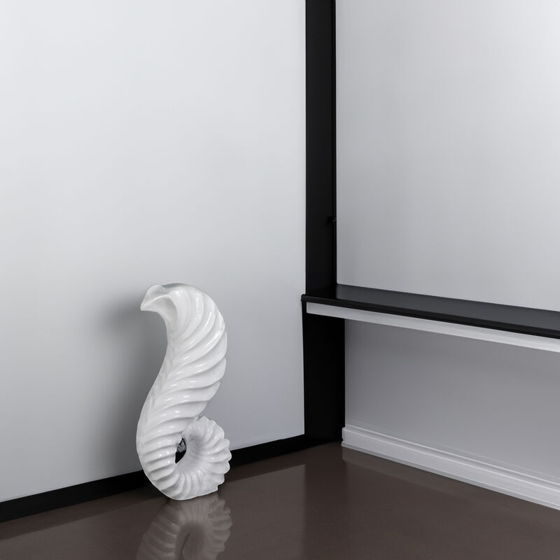 "Uniquewise Large Tall Classic White Horn Floor Vase, 32 Inch High Unique Decorative for Dried Flowers Branches Fillers Elegant Look, Home Decor for Any Dining Room, Living Room, Entryway, Or Office."