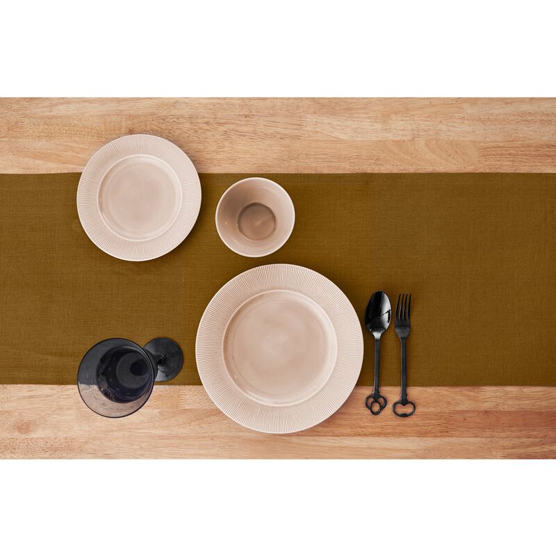 Solino Home 100% Pure Linen Table Runner 14 x 108 Inch | Milan