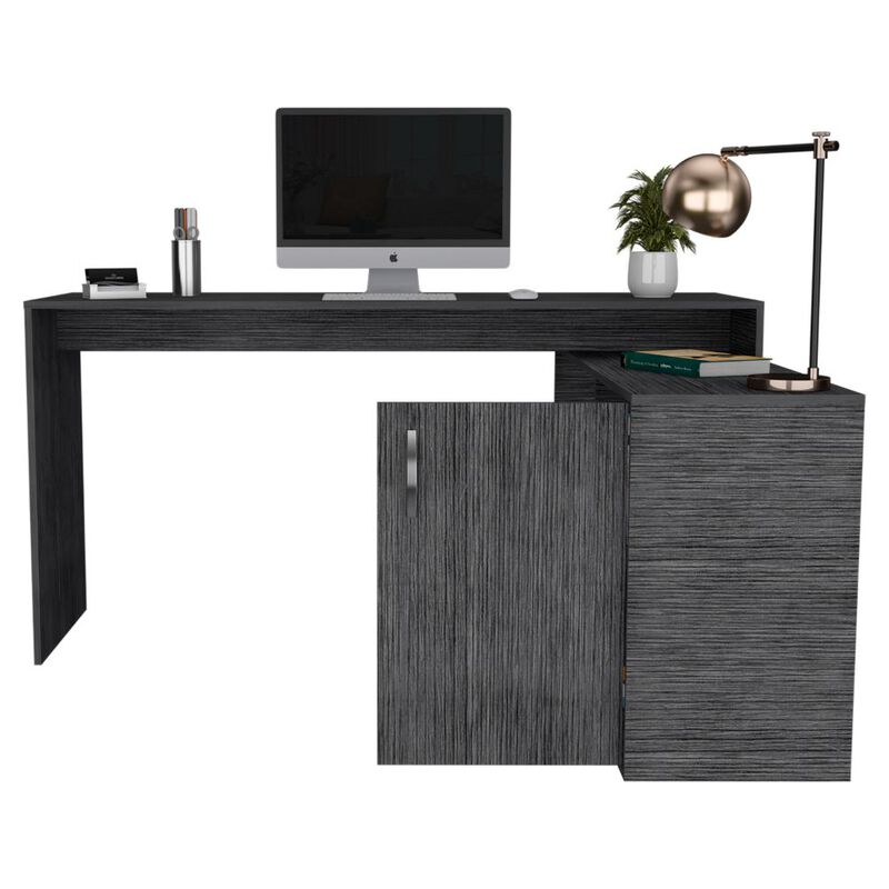 L-Shaped Desk Desti, Office, Smoky Oak