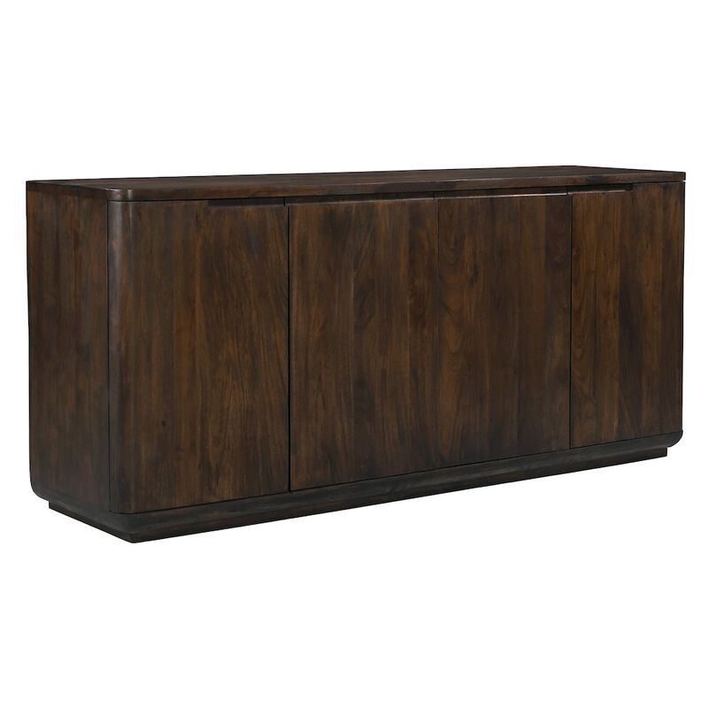 Alex Hamilton Bernard 4-Door Sideboard in Barista Brown on Solid Acacia Wood