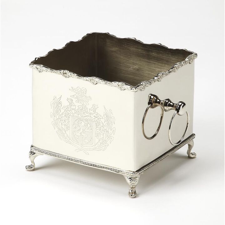 Traditional Silver Etched Planter, Belen Kox