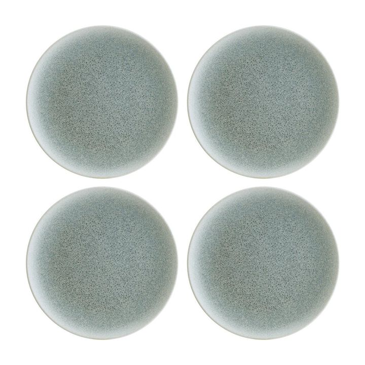 Luca Ocean Matte dia.6.75" Round Blue Porcelain Plate (Set of 4)