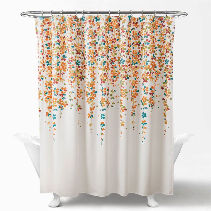 Chic Floral Flowers Shower Curtain – Nature-Inspired Design, Perfect for a Stylish Bathroom