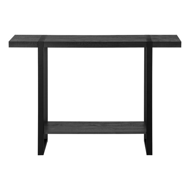 Monarch Specialties I 2861 Accent Table, Console, Entryway, Narrow, Sofa, Living Room, Bedroom, Metal, Laminate, Black, Contemporary, Modern