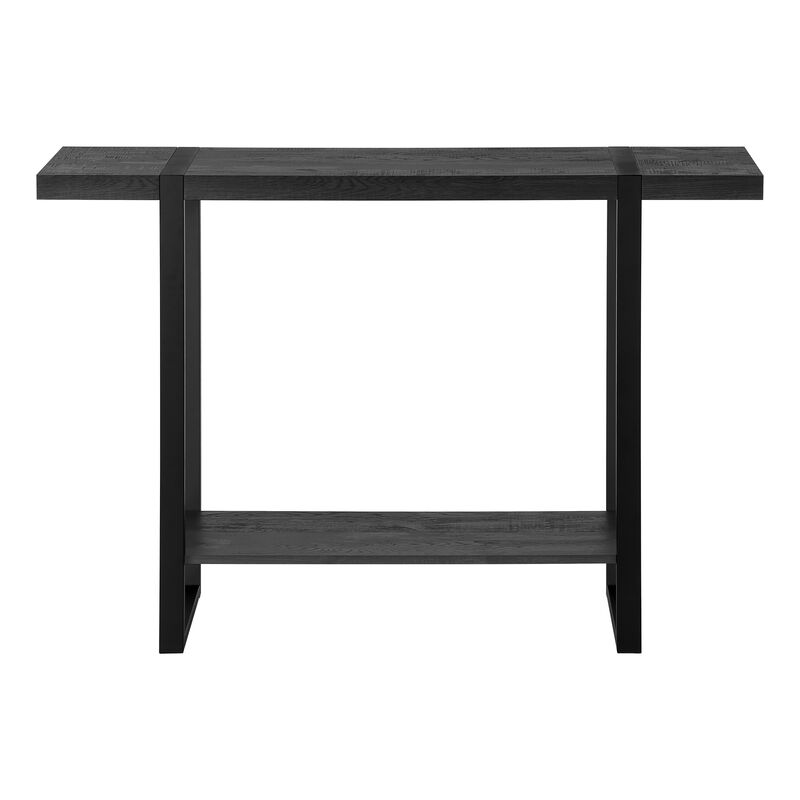 Monarch Specialties I 2861 Accent Table, Console, Entryway, Narrow, Sofa, Living Room, Bedroom, Metal, Laminate, Black, Contemporary, Modern
