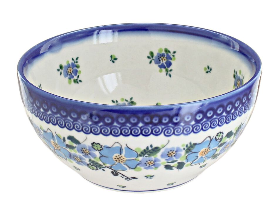 Blue Rose Polish Pottery Morning Medley Cereal/Soup Bowl