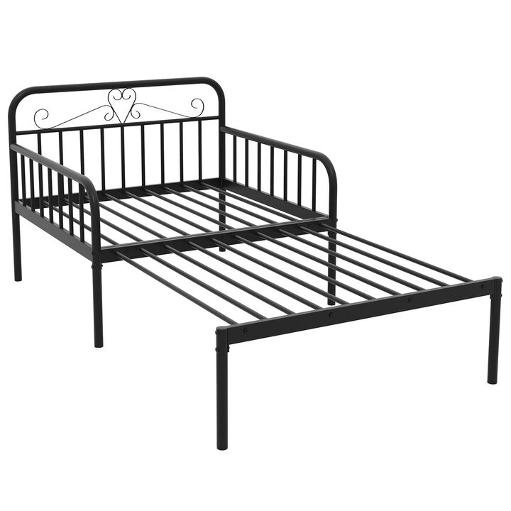 Daybed to Bed with Guardrails and Armrests for Safe and Versatile Sleeping Space