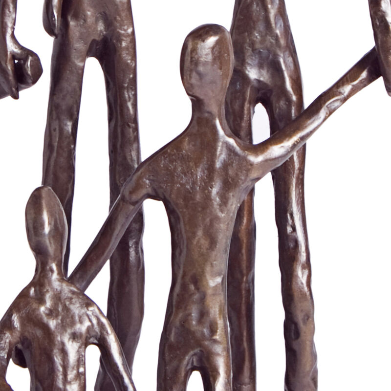 Family of Five Bronze Sculpture