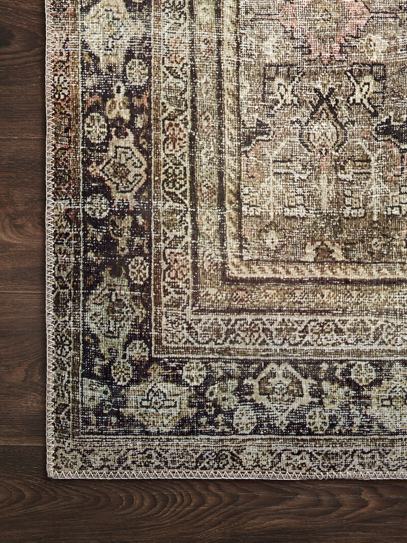 Layla LAY03 Olive/Charcoal 3'6" x 5'6" Rug by Loloi II