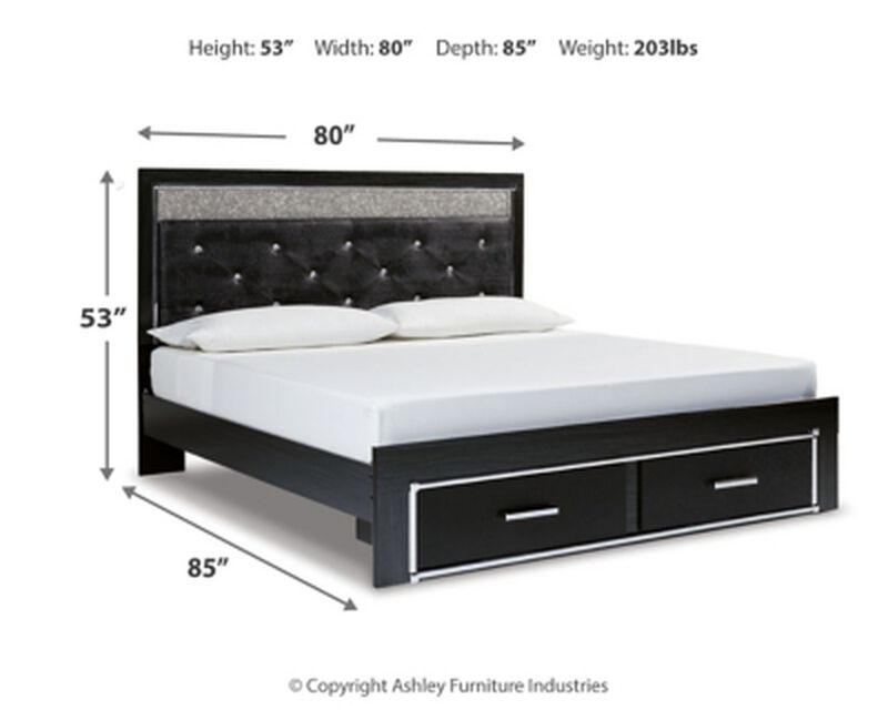 Kaydell King Uph Panel Storage Bed