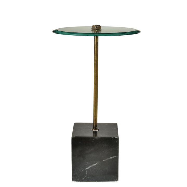 Modern Orlando Agua Glass Top Occasional Table