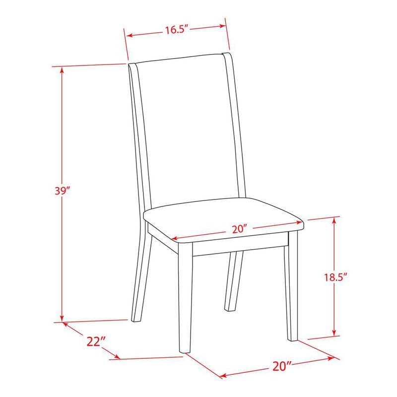 East West Furniture Parson Chairs-, LAP8T05