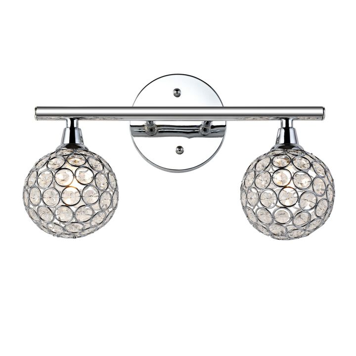 Maeve Iron/Glass Contemporary Glam LED Vanity Light