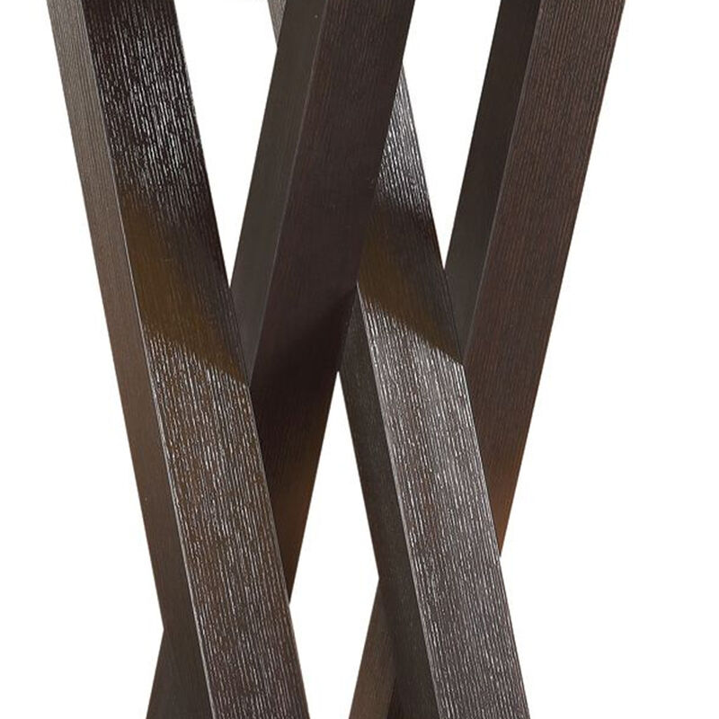 Modern Style Wooden Counter Height Table, Brown-Benzara