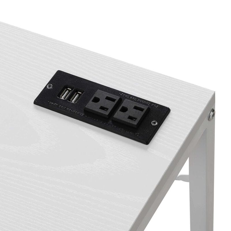 Convenience Concepts Designs2Go Office Workstation with Charging Station and Shelves, R4-0559