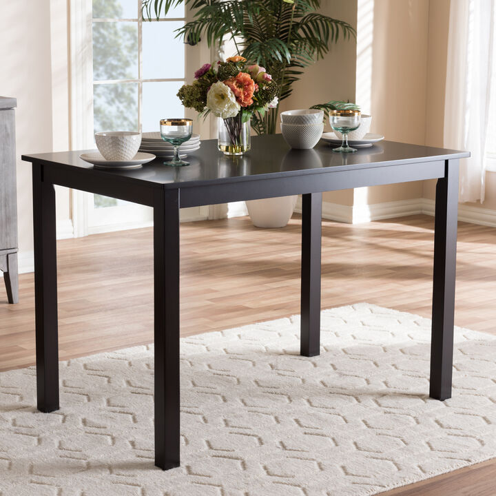Baxton Studio Eveline Modern Natural Brown Finished Wood 43 Inch Dining Table