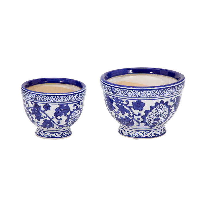 Blu Stone Chinoiserie Planters