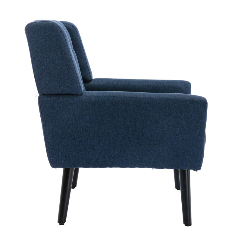 Modern Soft Linen Material Ergonomics Accent Chair Living Room Chair Bedroom Chair Home Chair