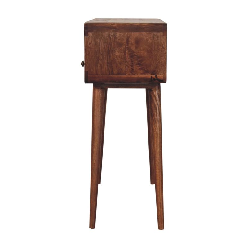 Artisan Furniture Solid Wood Curved Honey Caramel Console Table