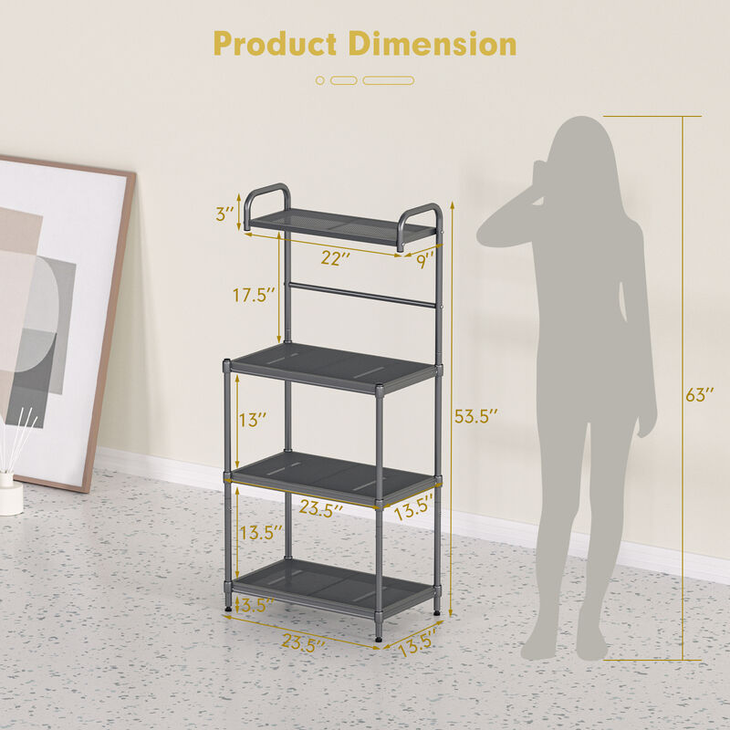 4-Tier Kitchen Storage Baker Microwave Oven Rack Shelves