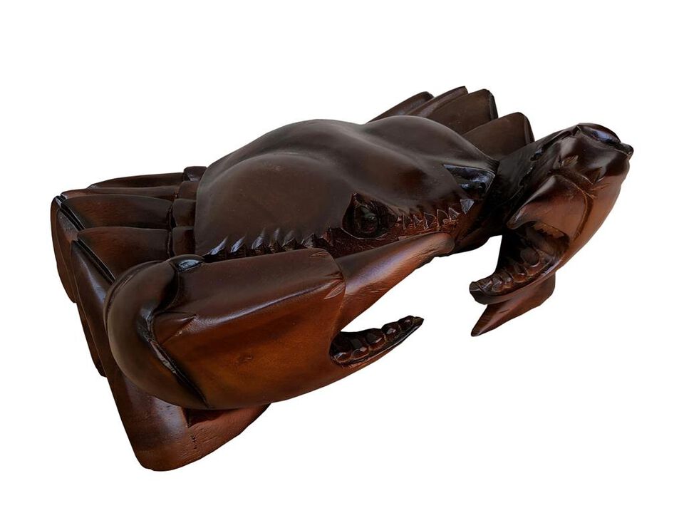 King Crab statue Teak/ Mahogany