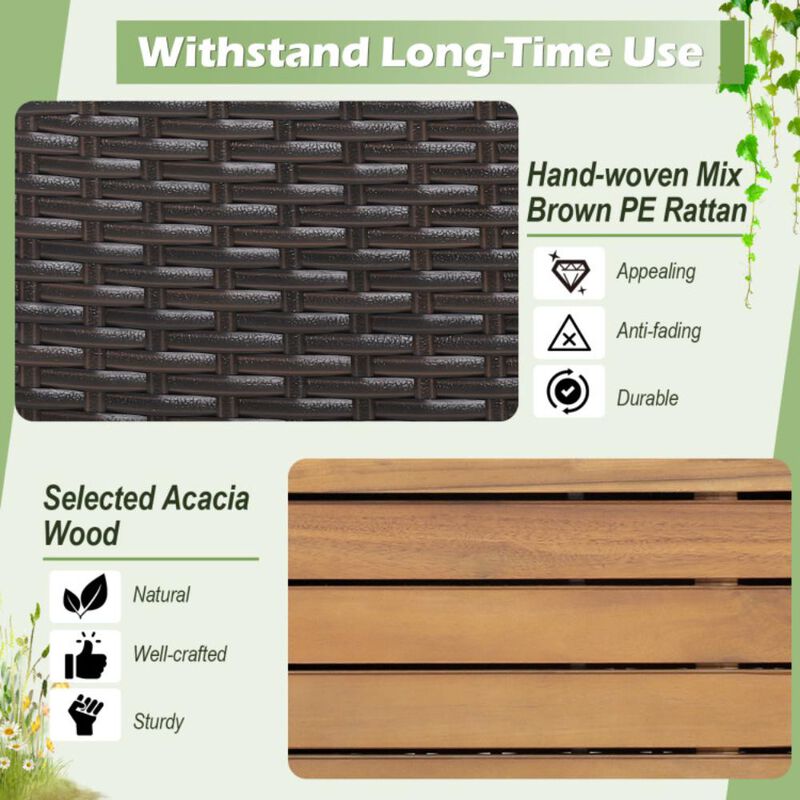 Hivvago 45 Gallon Outdoor Storage Bench with Zippered Liner