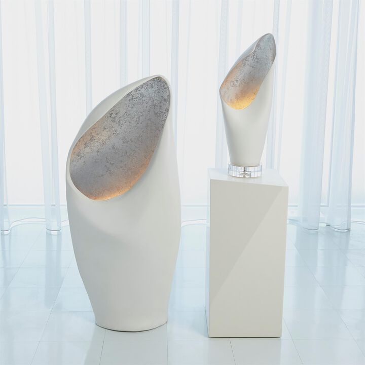 Cowl Lamp-Silver Large