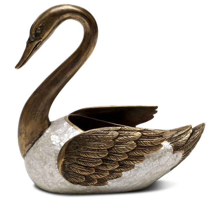 Mother Of Pearl Swan