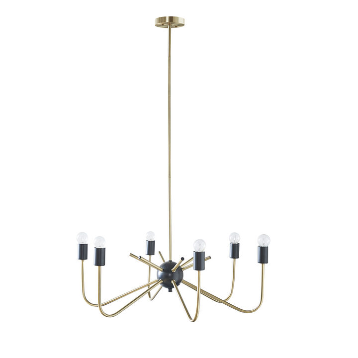 Gracie Mills Houston Modern 6-Light Adjustable Metal Chandelier