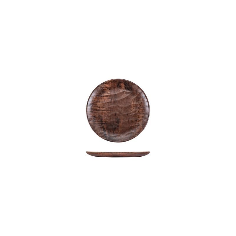 Turgla Composite dia.6.75" Round Brown Composite Plate (Set of 4)