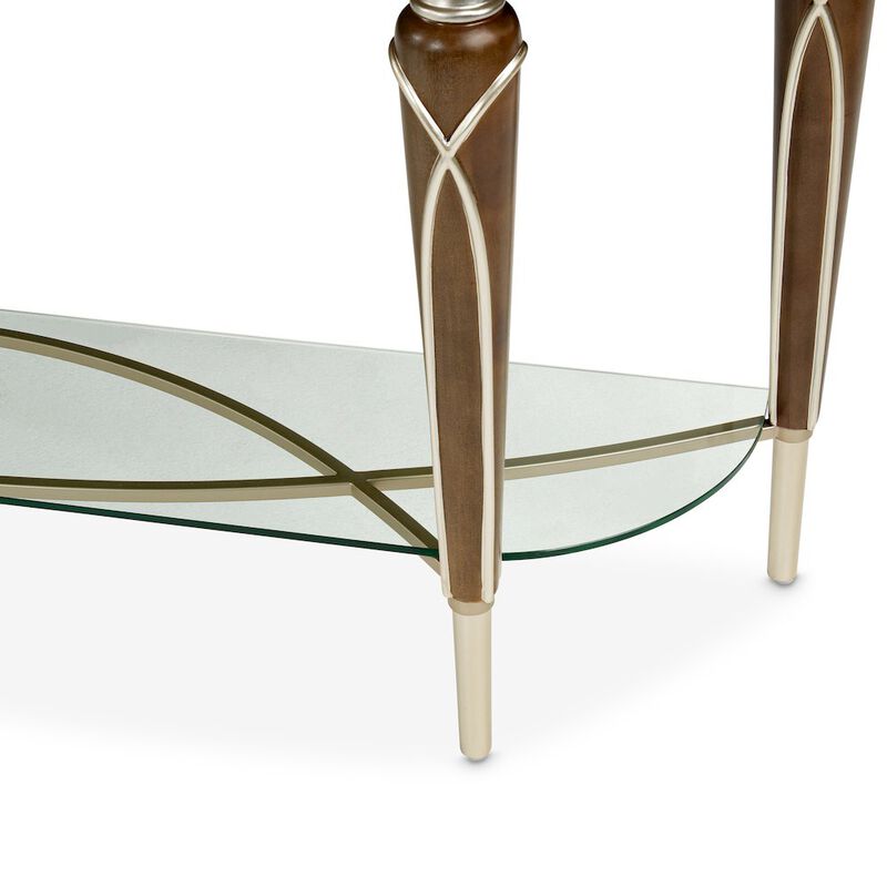 Michael Amini Villa Cherie Console Table - Hazelnut