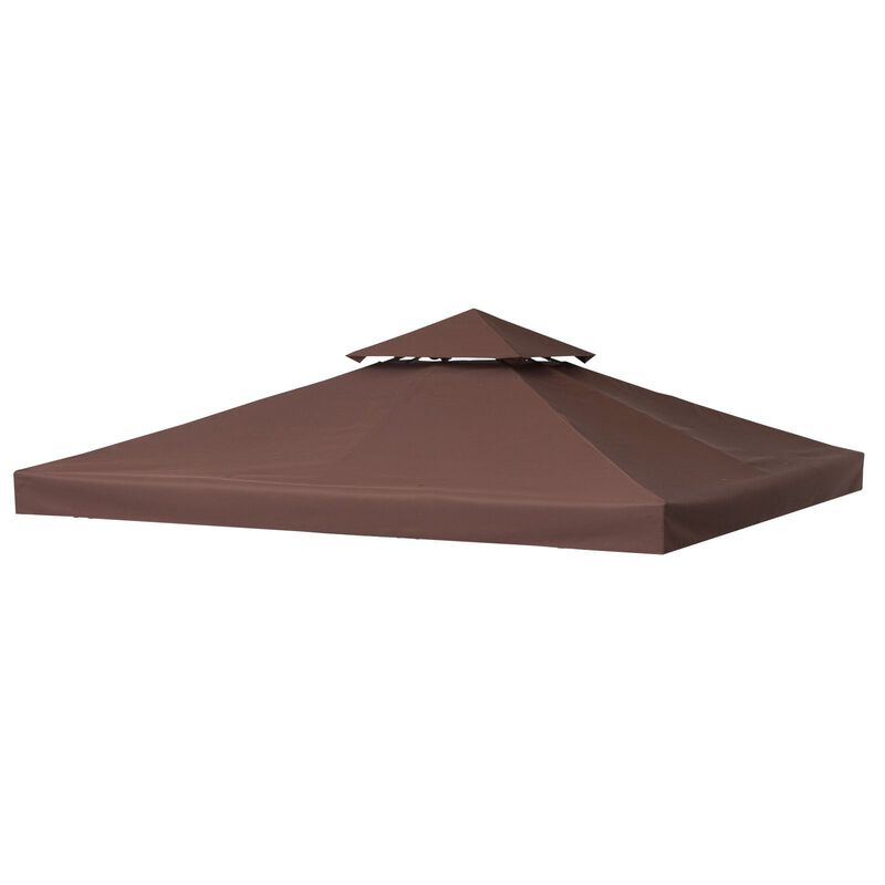 Coffee Gazebo Cover: 10'x10' Replacement 2-Tier Canopy Top