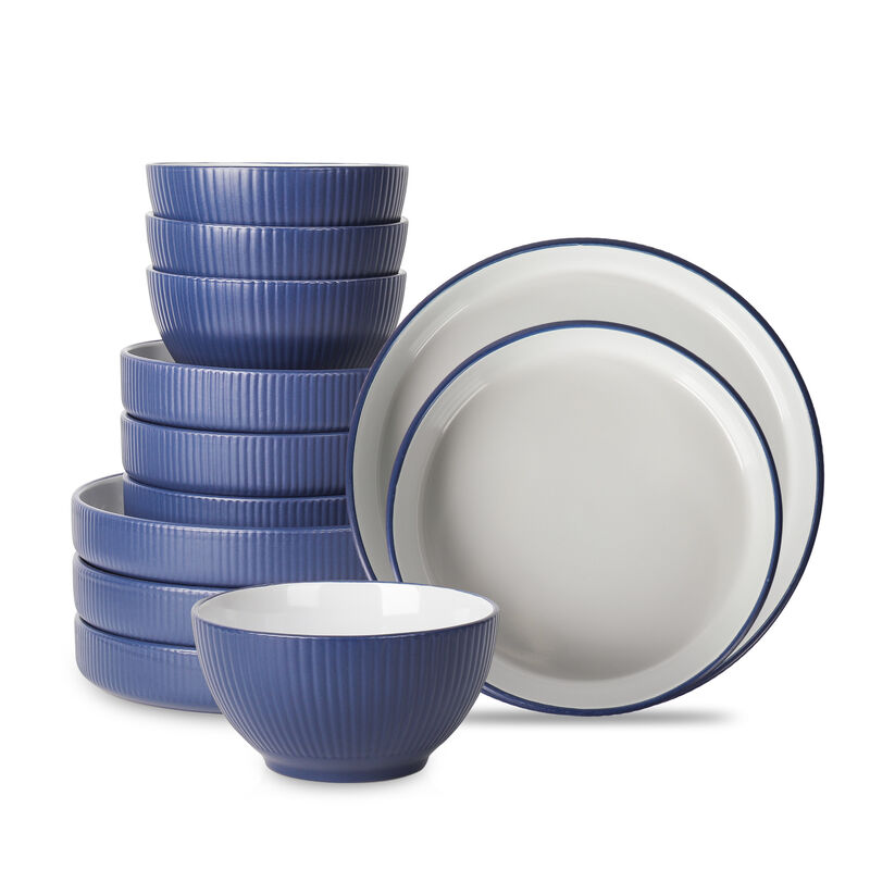 Christian Siriano Larosso Stoneware 12 Piece Dinnerware Set