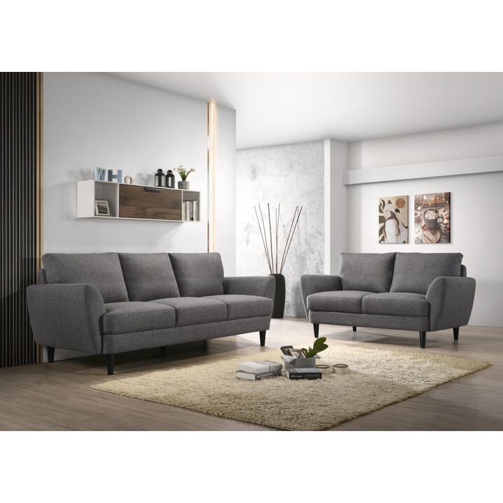 Porter Designs Burnside Contemporary Upholstered Sofa, Gray