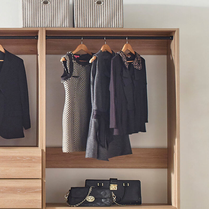 Prosper Oak Freestanding Walk in Wood Closet System